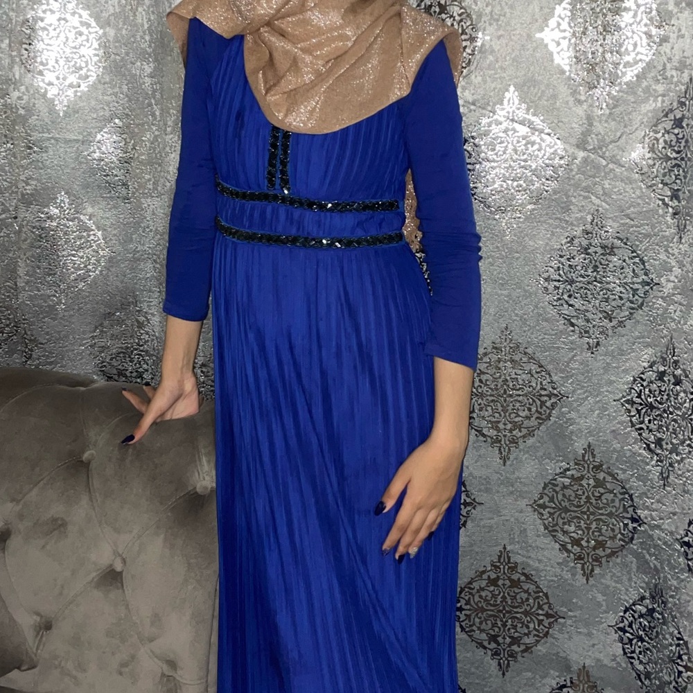 Navy Blue  formal maxi Dress